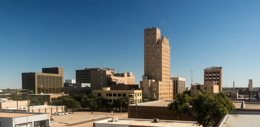 Lubbock Texas downtown skyline